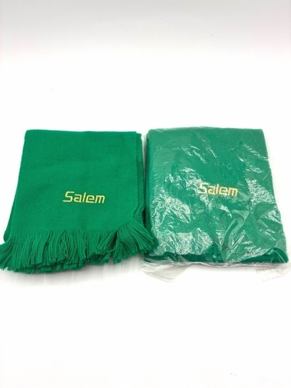 Vintage Salem Cigarettes Promotional Green Scarf Lot of 2 NOS Tobacco Promo